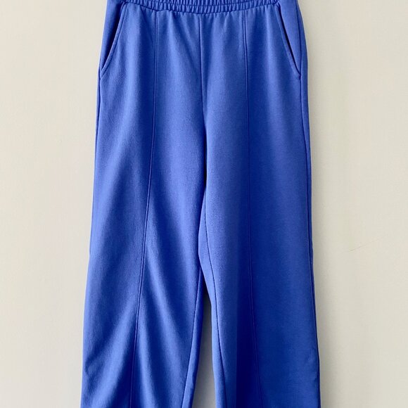 GAP VintageSoft Blue Sweat Set Crewneck Sweatshirt and Wide Leg Pants - Size S - Picture 5 of 9